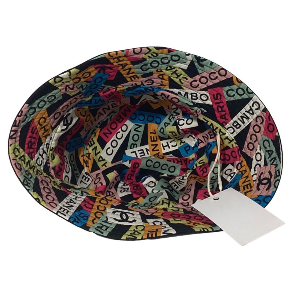 Chanel CC Reversible Bucket hat in Black Cotton - Picture 8 of 10